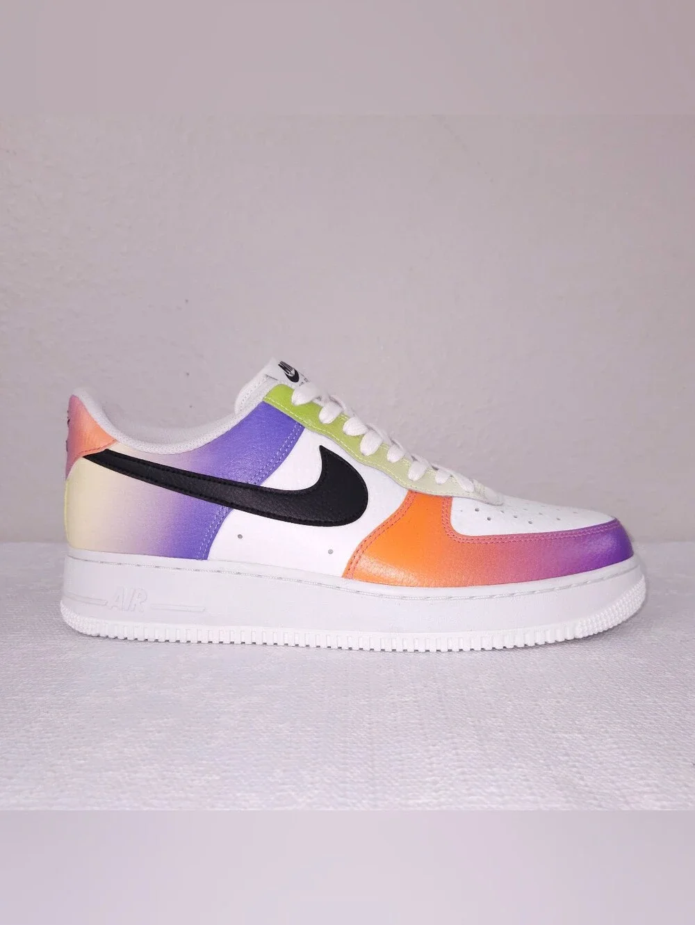 NIKE AIR Force 1 Low '07 Multi-Color Gradient Women's US 12 Athletic Sneakers
